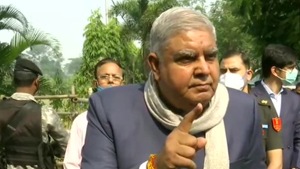 Expressing his anger towards the West Bengal government, Dhankhar said he has sent them multiple reminders but to no avail, adding that the state is functioning unconstitutionally.(ANI/Twitter) Expressing his anger towards the West Bengal government, Dhankhar said he has sent them multiple reminders but to no avail, adding that the state is functioning unconstitutionally.(ANI/Twitter)
