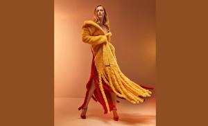 A fringed long coat by Daniel Lee A fringed long coat by Daniel Lee