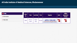 AIIMS Bhubaneswar Recruitment 2020.(Screengrab) AIIMS Bhubaneswar Recruitment 2020.(Screengrab)