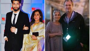 Dimple Kapadia with her nephew Karan Kapadia. Dimple Kapadia with her nephew Karan Kapadia.
