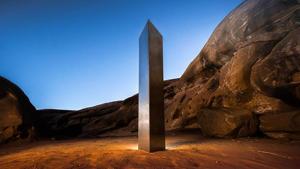 Monolith that was placed in a red-rock desert in an undisclosed location in San Juan County southeastern Utah.(AP photo) Monolith that was placed in a red-rock desert in an undisclosed location in San Juan County southeastern Utah.(AP photo)