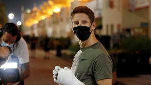 FILE PHOTO: Formula One F1 - Sakhir Grand Prix - Bahrain International Circuit, Sakhir, Bahrain - December 3, 2020 Haas' Romain Grosjean arrives to thank marshals ahead of the Sakhir Grand Prix REUTERS/Hamad I Mohammed/File Photo(REUTERS) FILE PHOTO: Formula One F1 - Sakhir Grand Prix - Bahrain International Circuit, Sakhir, Bahrain - December 3, 2020 Haas' Romain Grosjean arrives to thank marshals ahead of the Sakhir Grand Prix REUTERS/Hamad I Mohammed/File Photo(REUTERS)