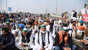 Bharatiya Kisan Union (BKU) leader Rajesh Singh Tikait during the protest against farm law, at Ghazipur in New Delhi.(ANI) Bharatiya Kisan Union (BKU) leader Rajesh Singh Tikait during the protest against farm law, at Ghazipur in New Delhi.(ANI)