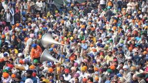 Farmers gathered at Singhu Border continue their protest against farm reform laws.(Sanchit Khanna/HT Photo) Farmers gathered at Singhu Border continue their protest against farm reform laws.(Sanchit Khanna/HT Photo)