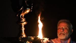 Prime Minister Narendra Mod had urged countrymen to light diyas for nine minutes at 9pm on April 5 and posted his photos which became the most retweeted tweet by a politician in India. (Photo: @narendramodi) Prime Minister Narendra Mod had urged countrymen to light diyas for nine minutes at 9pm on April 5 and posted his photos which became the most retweeted tweet by a politician in India. (Photo: @narendramodi)