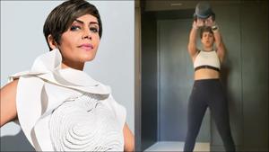 Mandira Bedi flaunts killer abs during kettlebell workout at home | Watch(Instagram/mandirabedi) Mandira Bedi flaunts killer abs during kettlebell workout at home | Watch(Instagram/mandirabedi)