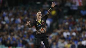 Australia's Mitchell Swepson appeals successfully for the LBW of India's Shreyas Iyer during the third T20 international cricket match between Australia and India at the Sydney Cricket Ground in Sydney, Australia, Tuesday, Dec. 8, 2020. (AP Photo/Rick Rycroft)(AP) Australia's Mitchell Swepson appeals successfully for the LBW of India's Shreyas Iyer during the third T20 international cricket match between Australia and India at the Sydney Cricket Ground in Sydney, Australia, Tuesday, Dec. 8, 2020. (AP Photo/Rick Rycroft)(AP)