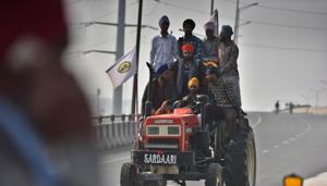 Farmers arrive at Ghazipur border on a tractor to join protest against farm reform laws, in New Delhi, India, on Monday, December 7, 2020. (Photo by Raj K Raj/ Hindustan Times) Farmers arrive at Ghazipur border on a tractor to join protest against farm reform laws, in New Delhi, India, on Monday, December 7, 2020. (Photo by Raj K Raj/ Hindustan Times)