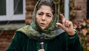 Former J&K chief minister and PDP president Mehbooba Mufti.(File photo) Former J&K chief minister and PDP president Mehbooba Mufti.(File photo)