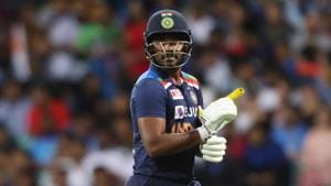 India's Sanju Samson walks off after being caught by Australia's Steve Smith off the bowling of Mitchell Swepson (REUTERS/Loren Elliott)(REUTERS) India's Sanju Samson walks off after being caught by Australia's Steve Smith off the bowling of Mitchell Swepson (REUTERS/Loren Elliott)(REUTERS)
