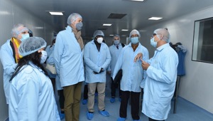 Foreign envoys at Bharat Biotech’s facility in Hyderabad on Wednesday.(HT PHOTO) Foreign envoys at Bharat Biotech’s facility in Hyderabad on Wednesday.(HT PHOTO)