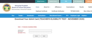 HP TET admit card 2020.(Screengrab) HP TET admit card 2020.(Screengrab)