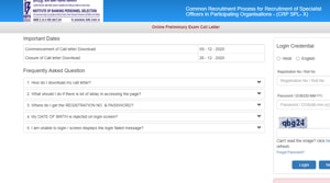 IBPS SO admit card 2021.(Screengrab) IBPS SO admit card 2021.(Screengrab)