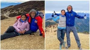 Milind Soman and Ankita Konwar share throwback trekking pics(Instagram/ankita_earthy) Milind Soman and Ankita Konwar share throwback trekking pics(Instagram/ankita_earthy)