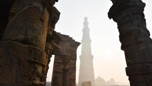 A lawsuit has been filed in a Delhi court seeking restoration of Hindu and Jain deities in what the petitioners claimed was temple situated inside the Qutub Minar complex at Mehrauli(Sanchit Khanna/ Hindustan Times) A lawsuit has been filed in a Delhi court seeking restoration of Hindu and Jain deities in what the petitioners claimed was temple situated inside the Qutub Minar complex at Mehrauli(Sanchit Khanna/ Hindustan Times)