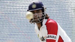A young MS Dhoni trains.(Getty Images) A young MS Dhoni trains.(Getty Images)