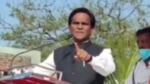 The minister, however, did not elaborate on what basis he claimed that the two neighbouring countries are behind the farmers’ protests.(ANI/Twitter) The minister, however, did not elaborate on what basis he claimed that the two neighbouring countries are behind the farmers’ protests.(ANI/Twitter)