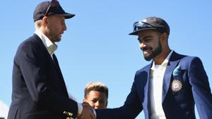 Joe Root of England shakes hands with Virat Kohli of India.(Getty Images) Joe Root of England shakes hands with Virat Kohli of India.(Getty Images)