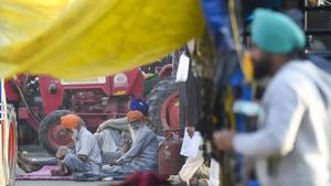 Farmers, mostly from Punjab, are protesting the three farm laws that were passed in Parliament in September by voice vote, despite objection by opposition parties.(PTI Photo) Farmers, mostly from Punjab, are protesting the three farm laws that were passed in Parliament in September by voice vote, despite objection by opposition parties.(PTI Photo)