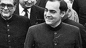 Former PM Rajiv Gandhi at Palam airport on December 17, 1985.(HT File Photo) Former PM Rajiv Gandhi at Palam airport on December 17, 1985.(HT File Photo)