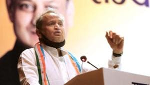 Gehlot thanked voters and the Congress workers who, he said, strengthened democracy by participating in this election.(Himanshu Vyas/HT file photo)