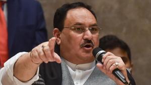BJP president JP Nadda addresses a press conference at the end of his two-day visit to West Bengal in Kolkata, on Thursday.(PTI) BJP president JP Nadda addresses a press conference at the end of his two-day visit to West Bengal in Kolkata, on Thursday.(PTI)