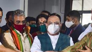 JP Nadda is on a two-day tour of West Bengal to participate in various programmes targeted at strengthening the party’s cadre as well as its presence at the booth level.(PTI) JP Nadda is on a two-day tour of West Bengal to participate in various programmes targeted at strengthening the party’s cadre as well as its presence at the booth level.(PTI)