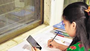 Due to the Covid-19 pandemic, there has been a paradigm shift in the way teaching is taking place in educational institutions these days.(HT file) Due to the Covid-19 pandemic, there has been a paradigm shift in the way teaching is taking place in educational institutions these days.(HT file)