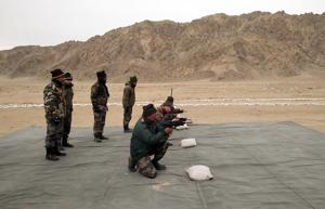 The weapon has already passed the trials by the home ministry and procurement action is initiated by central armed police forces and various state police organisations, the ministry’s statement noted.(ANI Photo) The weapon has already passed the trials by the home ministry and procurement action is initiated by central armed police forces and various state police organisations, the ministry’s statement noted.(ANI Photo)