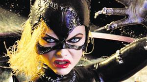 Michelle Pfeiffer played Catwoman as a fierce fighter in Tim Burton’s Batman Returns, 1992. Michelle Pfeiffer played Catwoman as a fierce fighter in Tim Burton’s Batman Returns, 1992.