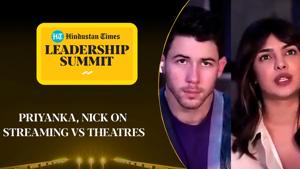 <p>Priyanka Chopra and Nick Jonas weighed in on the debate regarding movie theatres versus streaming services, and the future of the entertainment industry. At the 18th edition of the Hindustan Times Leadership Summit, the couple said that it couldn't wait to watch a film in a theatre when normalcy returns. They said that there was no need to pick between theatres and OTT platforms since both offered different experiences. Watch the full video for more.</p> <p>Priyanka Chopra and Nick Jonas weighed in on the debate regarding movie theatres versus streaming services, and the future of the entertainment industry. At the 18th edition of the Hindustan Times Leadership Summit, the couple said that it couldn't wait to watch a film in a theatre when normalcy returns. They said that there was no need to pick between theatres and OTT platforms since both offered different experiences. Watch the full video for more.</p>