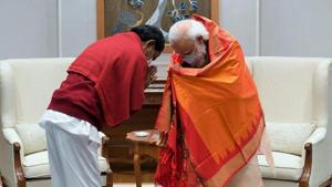 The meeting between KCR and PM Modi comes after a gap of more than 14 months – the last time the meeting took place was on October 4, 2019. (Photo @TelanganaCMO) The meeting between KCR and PM Modi comes after a gap of more than 14 months – the last time the meeting took place was on October 4, 2019. (Photo @TelanganaCMO)