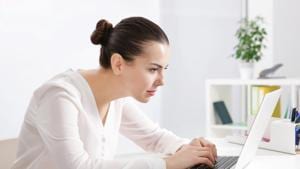 The upper trapezius and levator scapulae of your upper back can tighten from extended periods of sitting and hunching over a mobile device(Shutterstock) The upper trapezius and levator scapulae of your upper back can tighten from extended periods of sitting and hunching over a mobile device(Shutterstock)