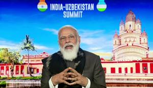 Prime Minister Narendra Modi and Uzbekistan President Shavkat Mirziyoyev hold a virtual summit through video-conferencing in New Delhi on Friday. The announcement of the trilateral meeting on Chabahar port came a day after the summit.(ANI) Prime Minister Narendra Modi and Uzbekistan President Shavkat Mirziyoyev hold a virtual summit through video-conferencing in New Delhi on Friday. The announcement of the trilateral meeting on Chabahar port came a day after the summit.(ANI)