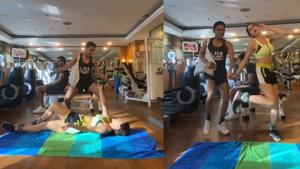 Sara Ali Khan works out in the gym. Sara Ali Khan works out in the gym.