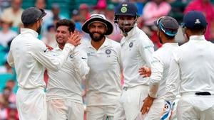 The Indian cricket team celebrates a wicket during the 2018/19 Border-Gavaskar Trophy.(Getty Images) The Indian cricket team celebrates a wicket during the 2018/19 Border-Gavaskar Trophy.(Getty Images)