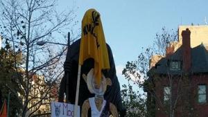 Earlier this month in London “Khalistani” flags were seen at a protest held outside the Indian High Commission where protestors raised anti-India and pro-farmer slogans.(ANI) Earlier this month in London “Khalistani” flags were seen at a protest held outside the Indian High Commission where protestors raised anti-India and pro-farmer slogans.(ANI)