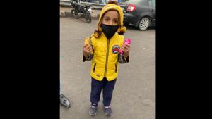 Rehaan said he distributed bananas and biscuits and will come to the place again.(ANI) Rehaan said he distributed bananas and biscuits and will come to the place again.(ANI)