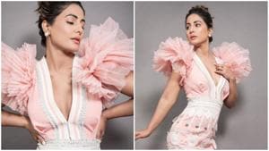 Hina channels her inner modern-day Barbie in pink figure-hugging gown(Instagram/realhinakhan) Hina channels her inner modern-day Barbie in pink figure-hugging gown(Instagram/realhinakhan)