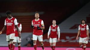 Arsenal players react after losing to Burney(Reuters) Arsenal players react after losing to Burney(Reuters)