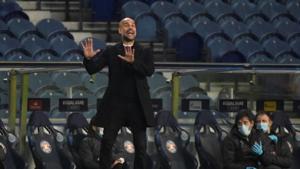 FILE PHOTO: Soccer Football - Champions League - Group C - FC Porto v Manchester City - Estadio do Dragao, Porto, Portugal - December 1, 2020 Manchester City manager Pep Guardiola Pool via REUTERS/Miguel Riopa/File Photo(Pool via REUTERS) FILE PHOTO: Soccer Football - Champions League - Group C - FC Porto v Manchester City - Estadio do Dragao, Porto, Portugal - December 1, 2020 Manchester City manager Pep Guardiola Pool via REUTERS/Miguel Riopa/File Photo(Pool via REUTERS)