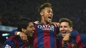 File photo OF FC Barcelona's Lionel Messi, right, Neymar, center, and Luis Suarez.(AP) File photo OF FC Barcelona's Lionel Messi, right, Neymar, center, and Luis Suarez.(AP)