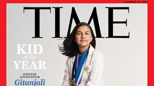 This undated photo provided by Time Magazine shows the cover of its Dec. 14, 2020 issue, featuring 15-year-old Colorado high school student and young scientist Gitanjali Rao, who has been named the magazine's first-ever "Kid of the Year." (Sharif Hamza for TIME via AP) This undated photo provided by Time Magazine shows the cover of its Dec. 14, 2020 issue, featuring 15-year-old Colorado high school student and young scientist Gitanjali Rao, who has been named the magazine's first-ever "Kid of the Year." (Sharif Hamza for TIME via AP)