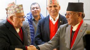 Face-off: Prime Minister Khadga Prasad Sharma Oli, also known as KP Oli, is headed for a showdown with Pushpa Kamal Dahal, also known as Prachanda.(REUTERS) Face-off: Prime Minister Khadga Prasad Sharma Oli, also known as KP Oli, is headed for a showdown with Pushpa Kamal Dahal, also known as Prachanda.(REUTERS)