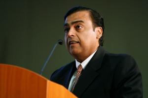 Mukesh Ambani, chairman of Reliance Industries, speaks during the Vibrant Gujarat Global Investors' Summit 2011 (VGGIS) at Gandhinagar in Gujarat.(REUTERS) Mukesh Ambani, chairman of Reliance Industries, speaks during the Vibrant Gujarat Global Investors' Summit 2011 (VGGIS) at Gandhinagar in Gujarat.(REUTERS)