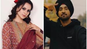 Kangana Ranaut accused Diljit Dosanjh of disappearing after inciting farmers. Kangana Ranaut accused Diljit Dosanjh of disappearing after inciting farmers.