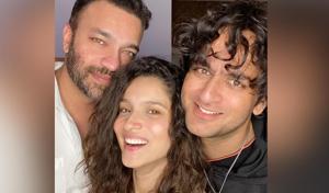 Vikas Gupta with Ankita Lokhande and Vicky Jain. Vikas Gupta with Ankita Lokhande and Vicky Jain.