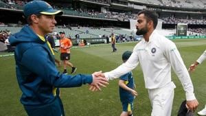 File image of Tim Paine and Virat Kohli.(File) File image of Tim Paine and Virat Kohli.(File)