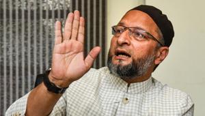 AIMIM Chief Asaduddin Owaisi addresses media at party office in Hyderabad.(PTI) AIMIM Chief Asaduddin Owaisi addresses media at party office in Hyderabad.(PTI)