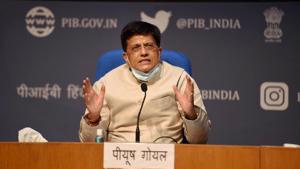 Union railways minister Piyush Goyal during a press briefing.(PTI File Photo) Union railways minister Piyush Goyal during a press briefing.(PTI File Photo)